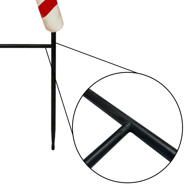 34" Metal Candy Cane Staked Yard Art Christmas Decoration