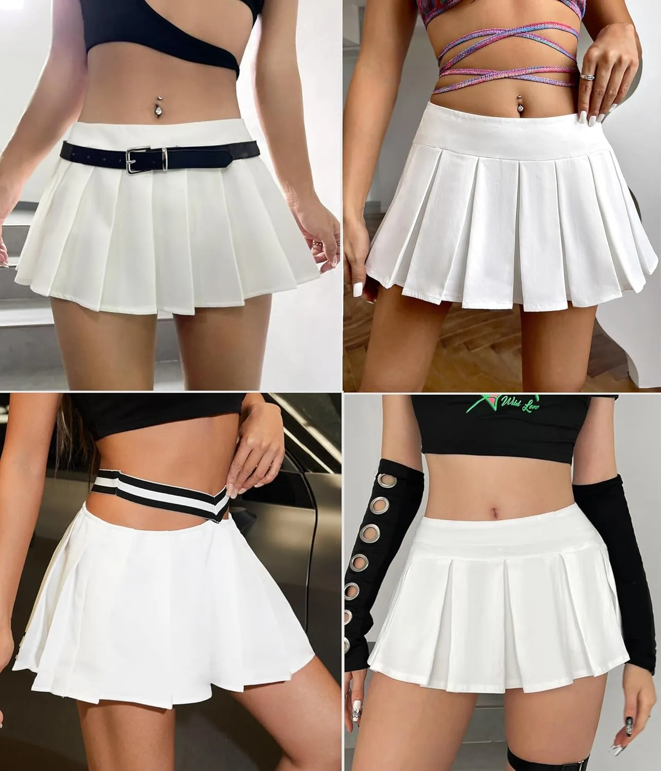 Avidlove Pleated Skirts for Women Sexy Costume Lingerie Mini Plaid Skirt Role Play Schoolgirl Outfits