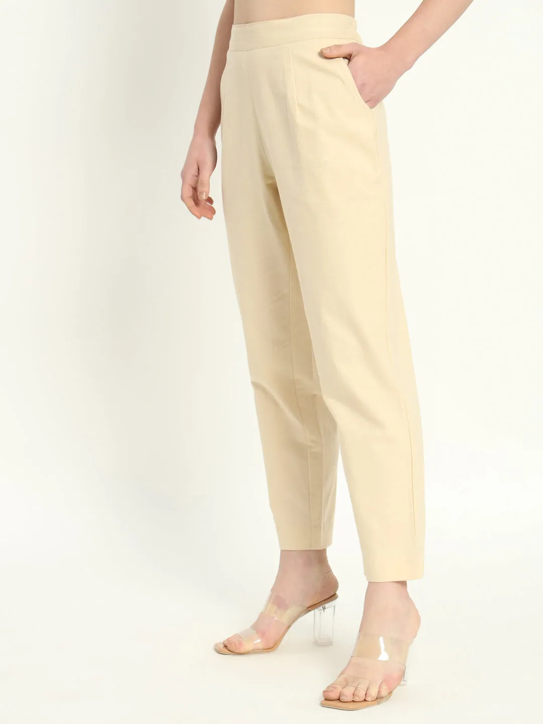 BEIGE COTTON PANTS