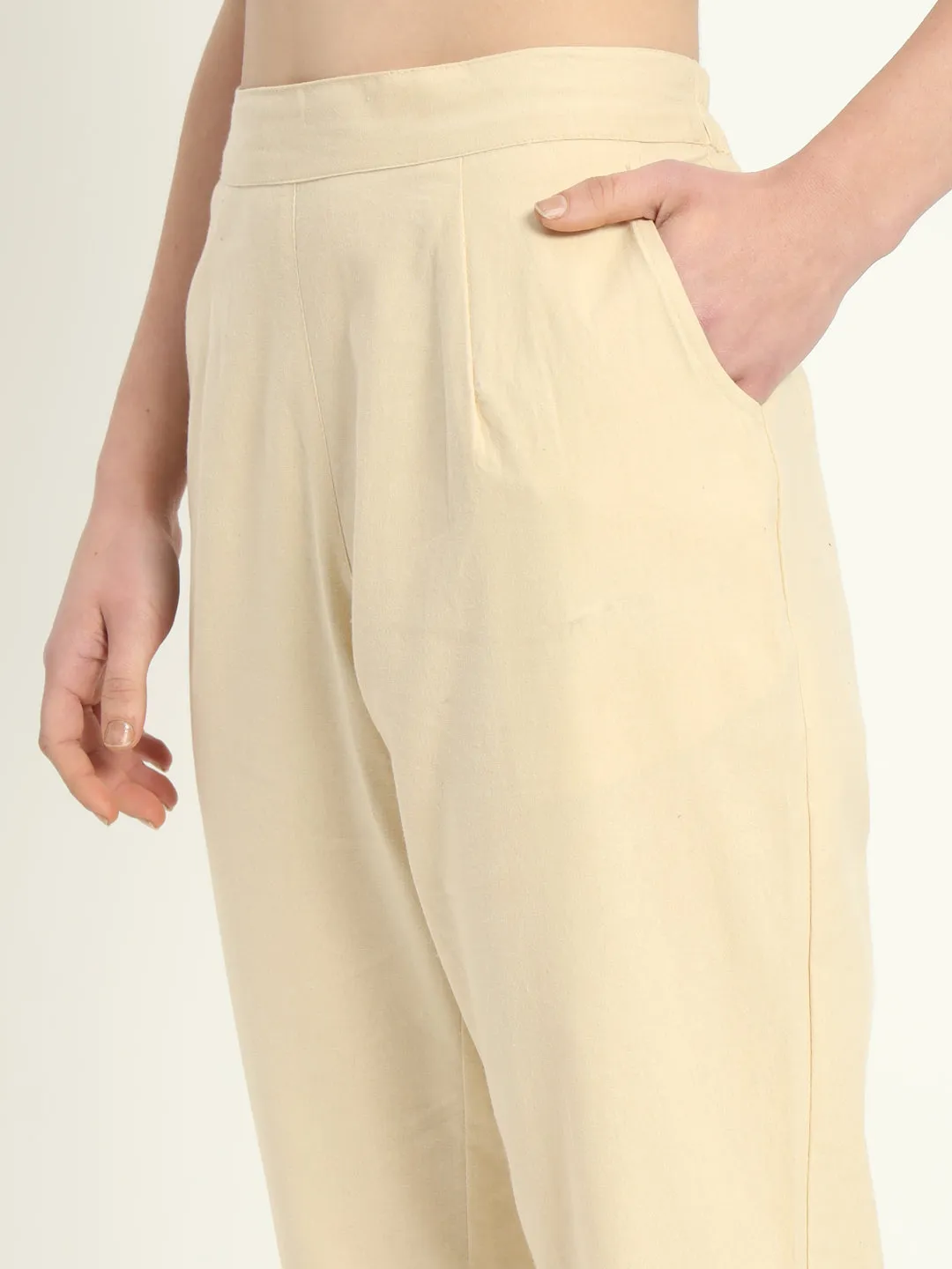 BEIGE COTTON PANTS