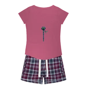 BlueStaff Women's Sleepy Tee and Flannel Short