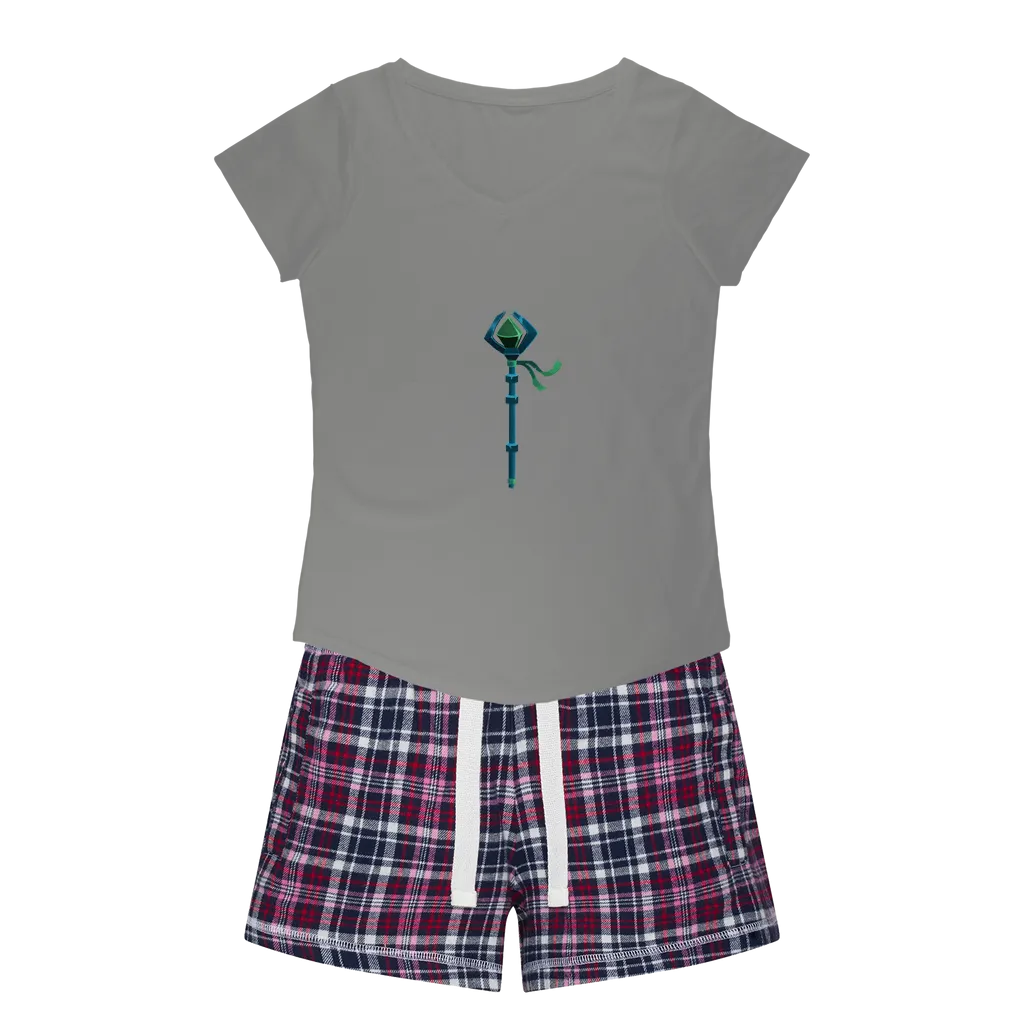 BlueStaff Women's Sleepy Tee and Flannel Short