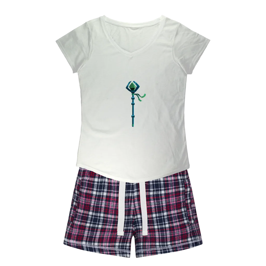 BlueStaff Women's Sleepy Tee and Flannel Short