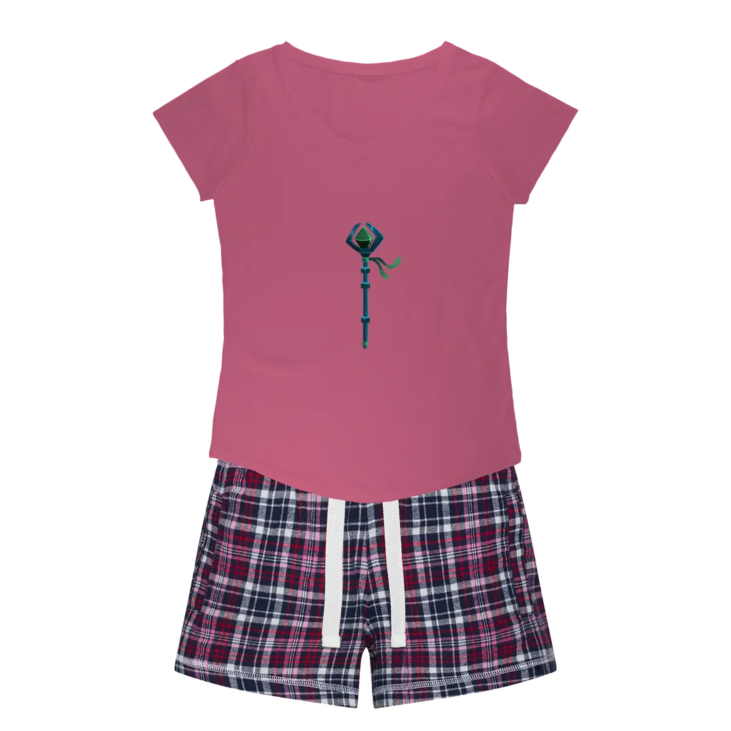 BlueStaff Women's Sleepy Tee and Flannel Short