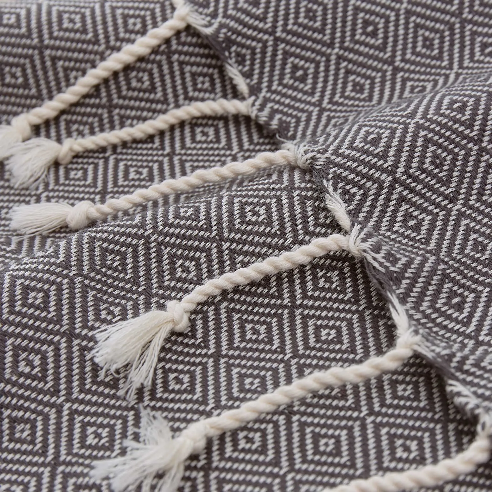 Cesme Hammam Towel [Grey/White]