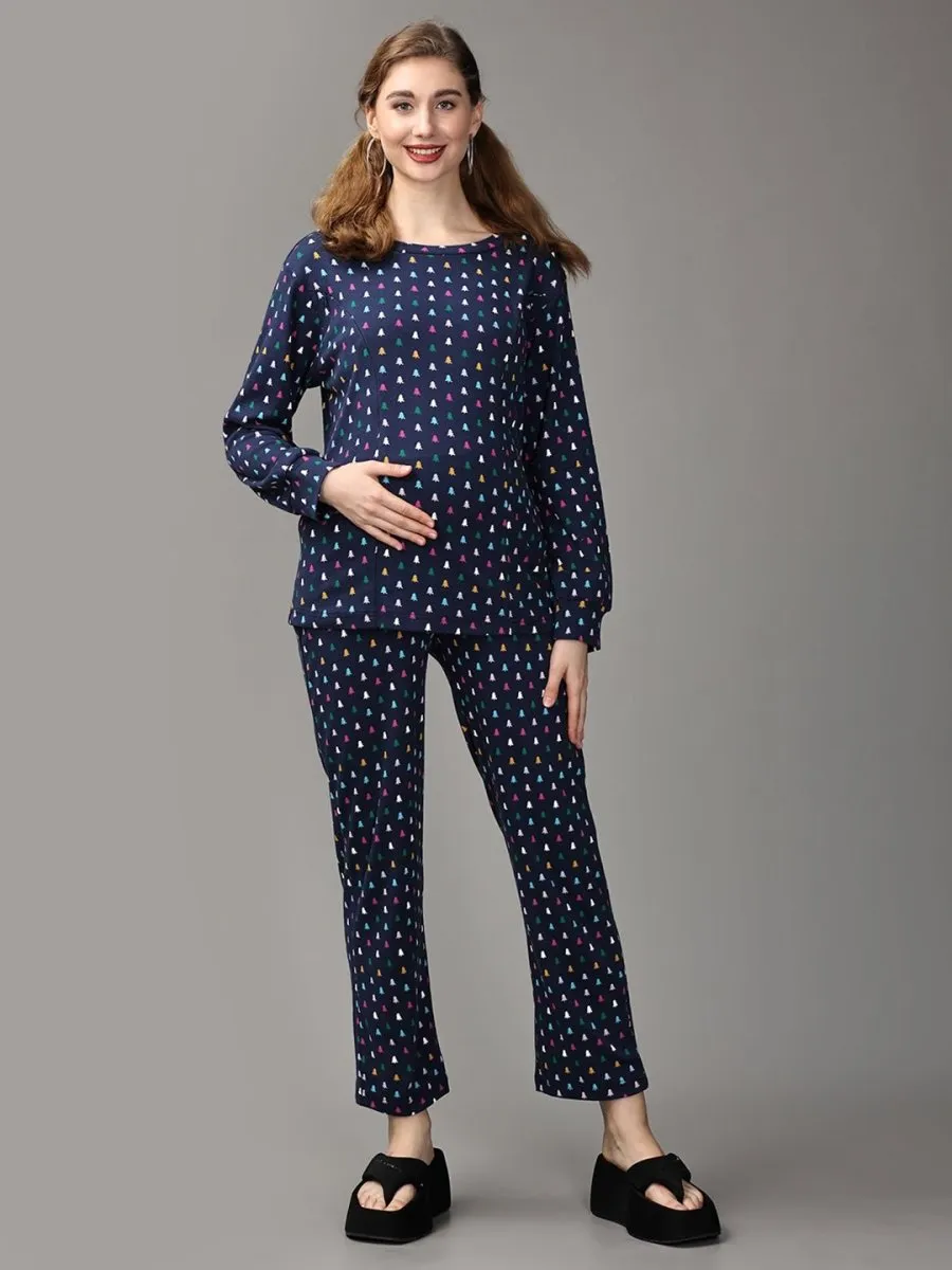Christmas Eve Maternity and Nursing Sweatshirt Co- Ord Set