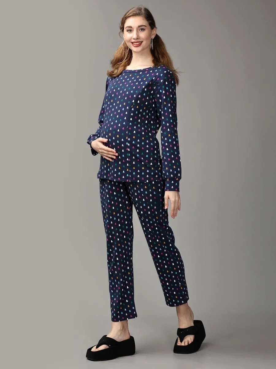 Christmas Eve Maternity and Nursing Sweatshirt Co- Ord Set
