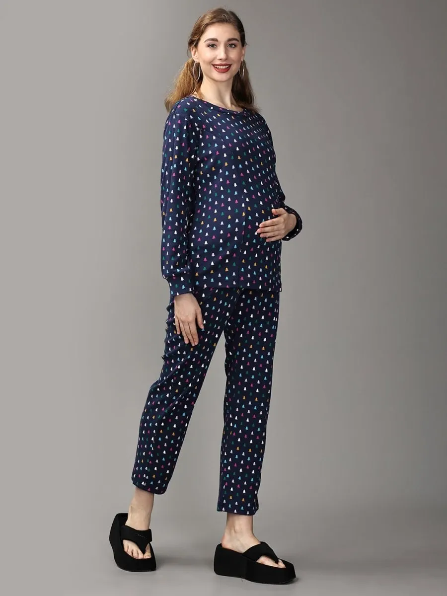 Christmas Eve Maternity and Nursing Sweatshirt Co- Ord Set