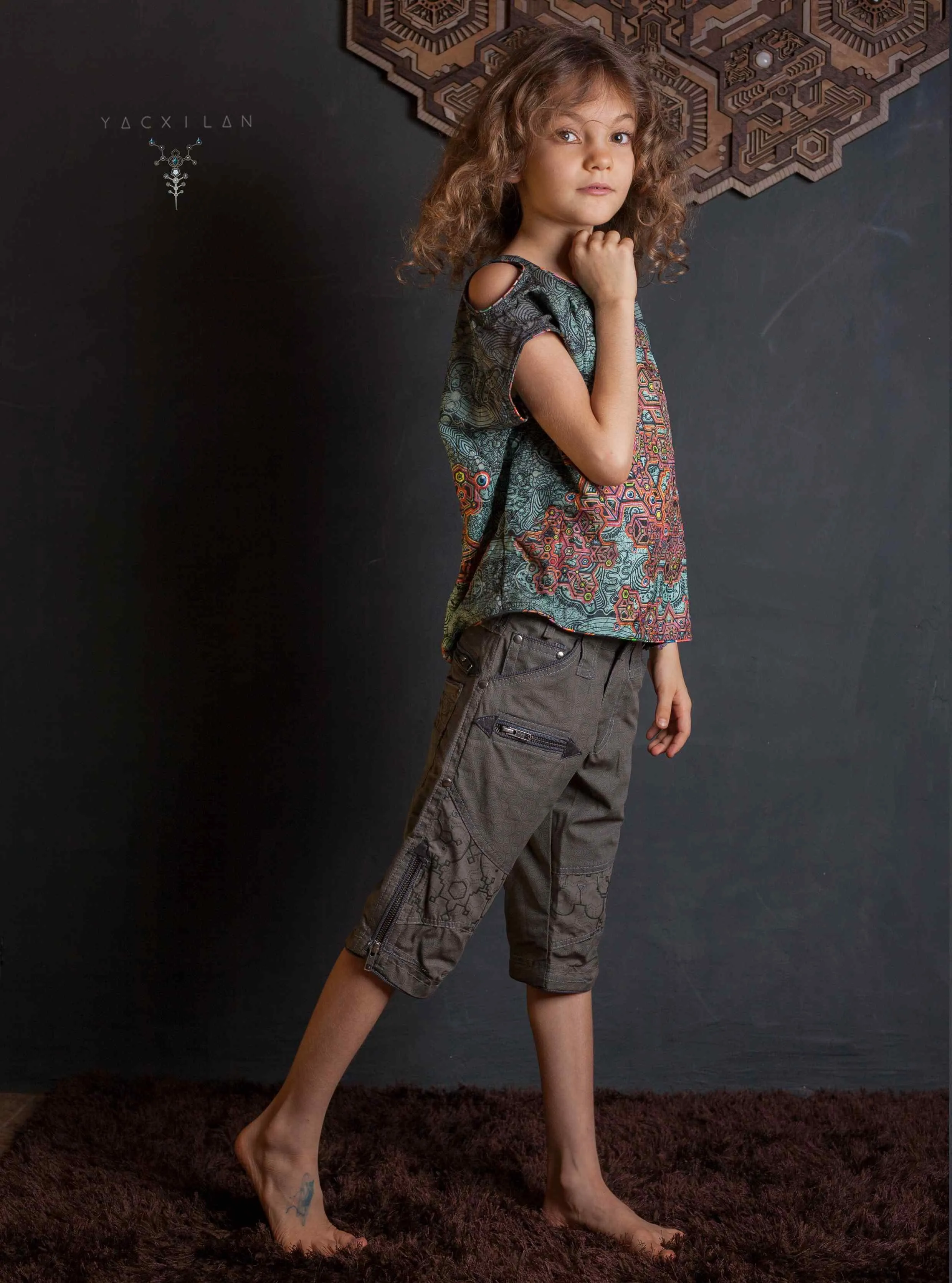 Corsaire Kid / Cotton Printed - GREY