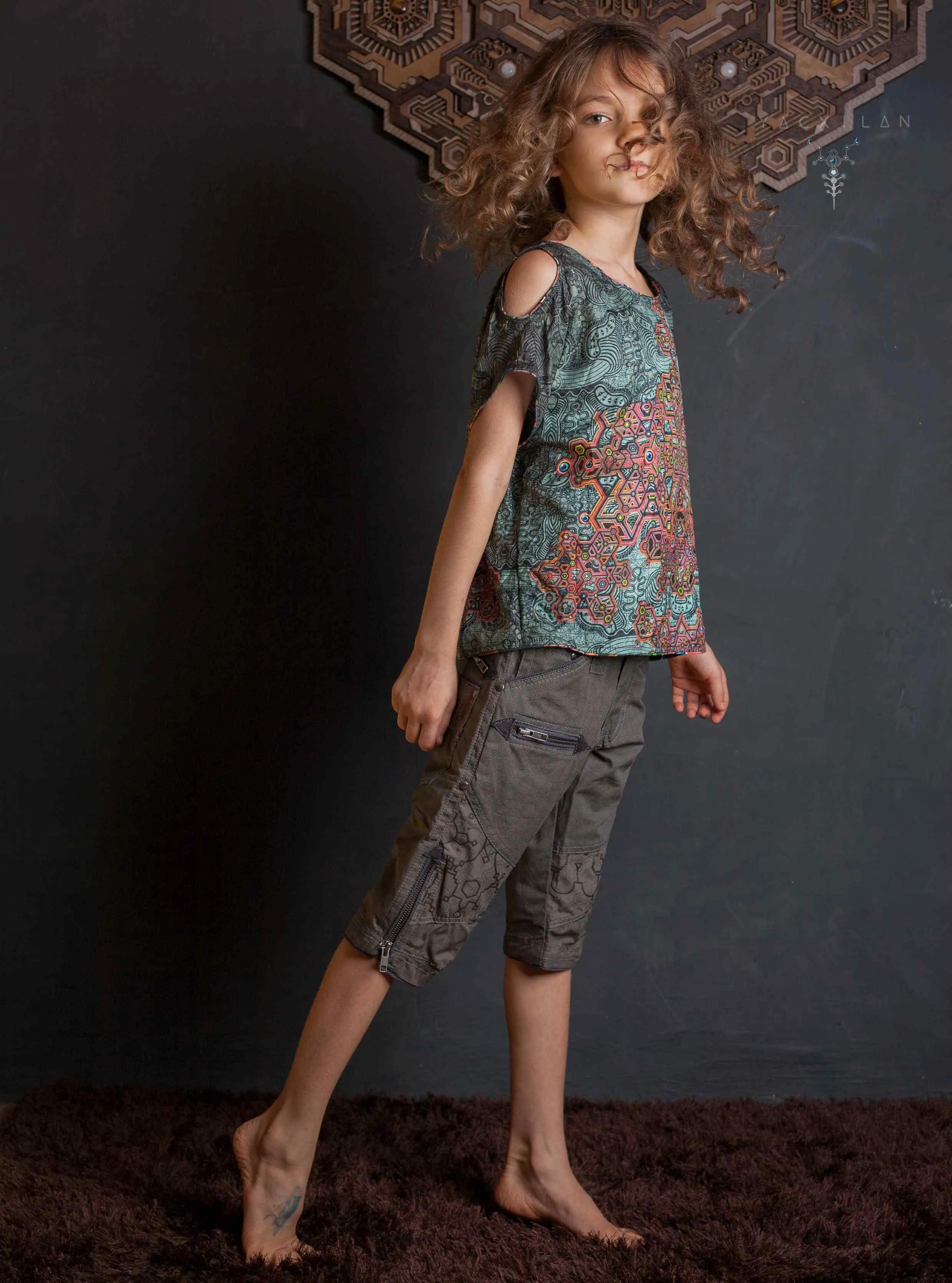 Corsaire Kid / Cotton Printed - GREY