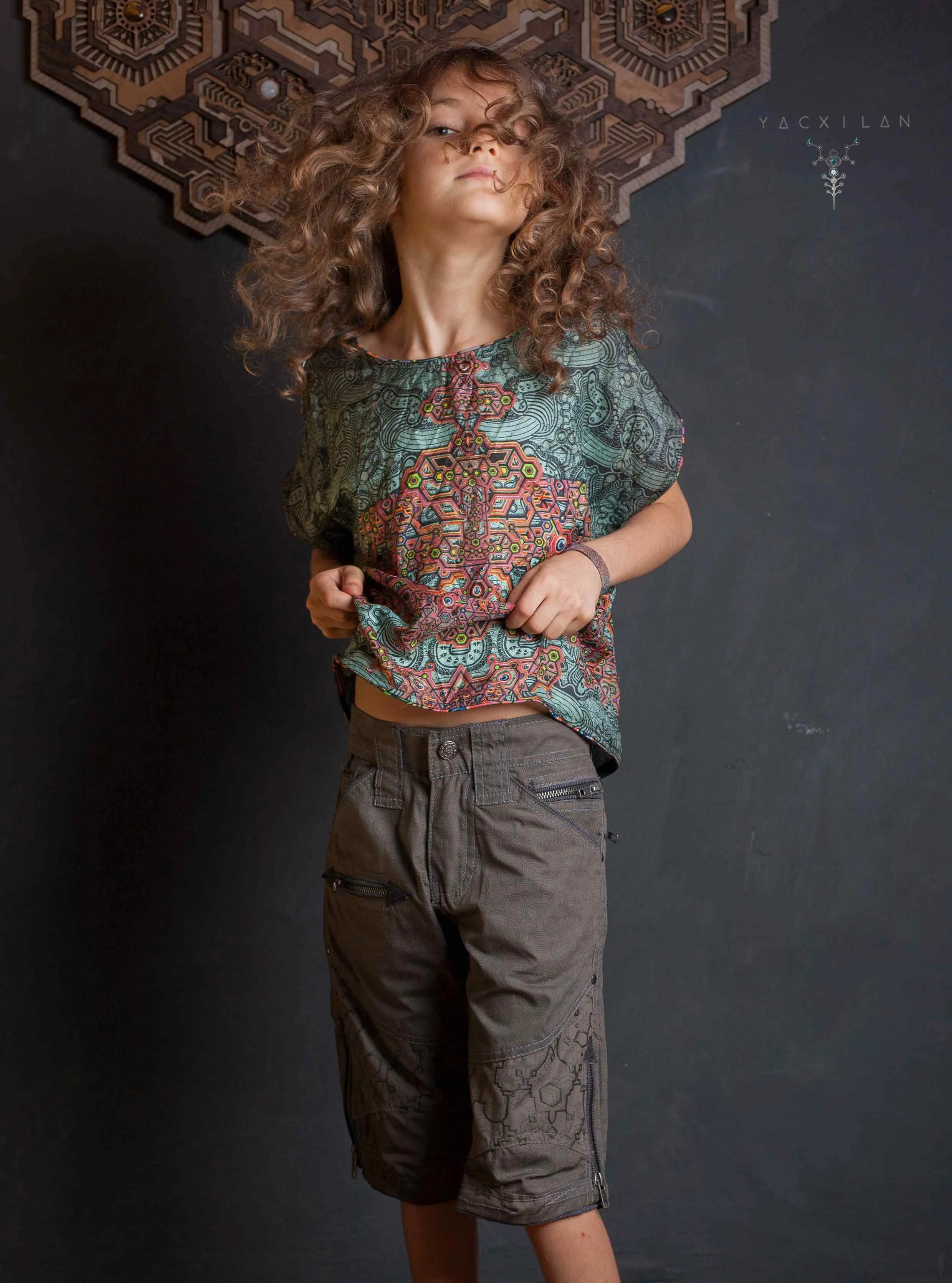 Corsaire Kid / Cotton Printed - GREY