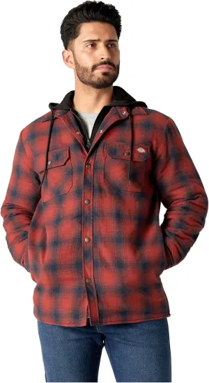 Dickies Men's Relaxed Fit Icon Hooded Quilted Shirt Jacket
