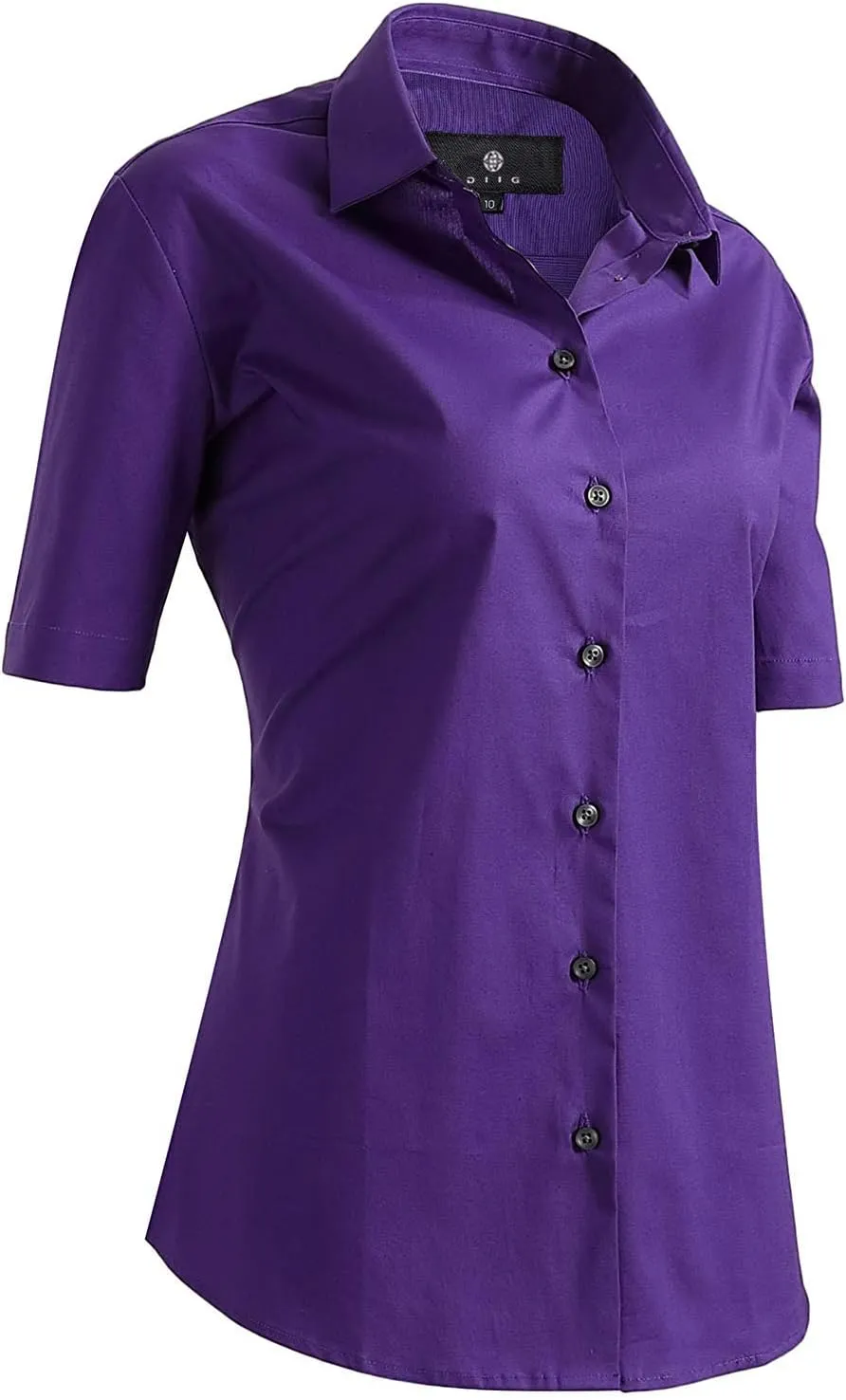 DIIG Dress Shirt for Women Long-Sleeve Women Tops Blouses, White Red XS M 2 XL