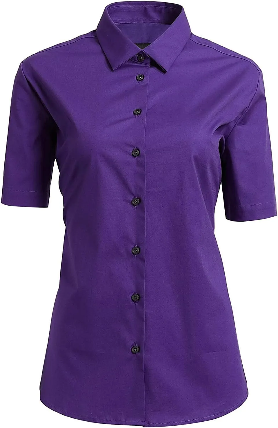 DIIG Dress Shirt for Women Long-Sleeve Women Tops Blouses, White Red XS M 2 XL