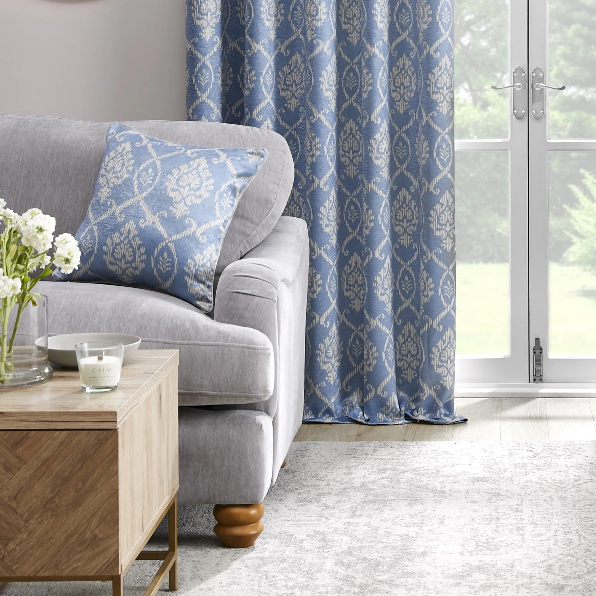 Dreams & Drapes Vivianna Cushion - Blue