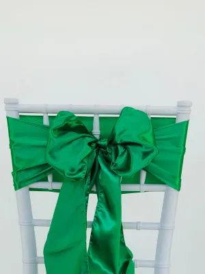 Emerald Satin Sashes