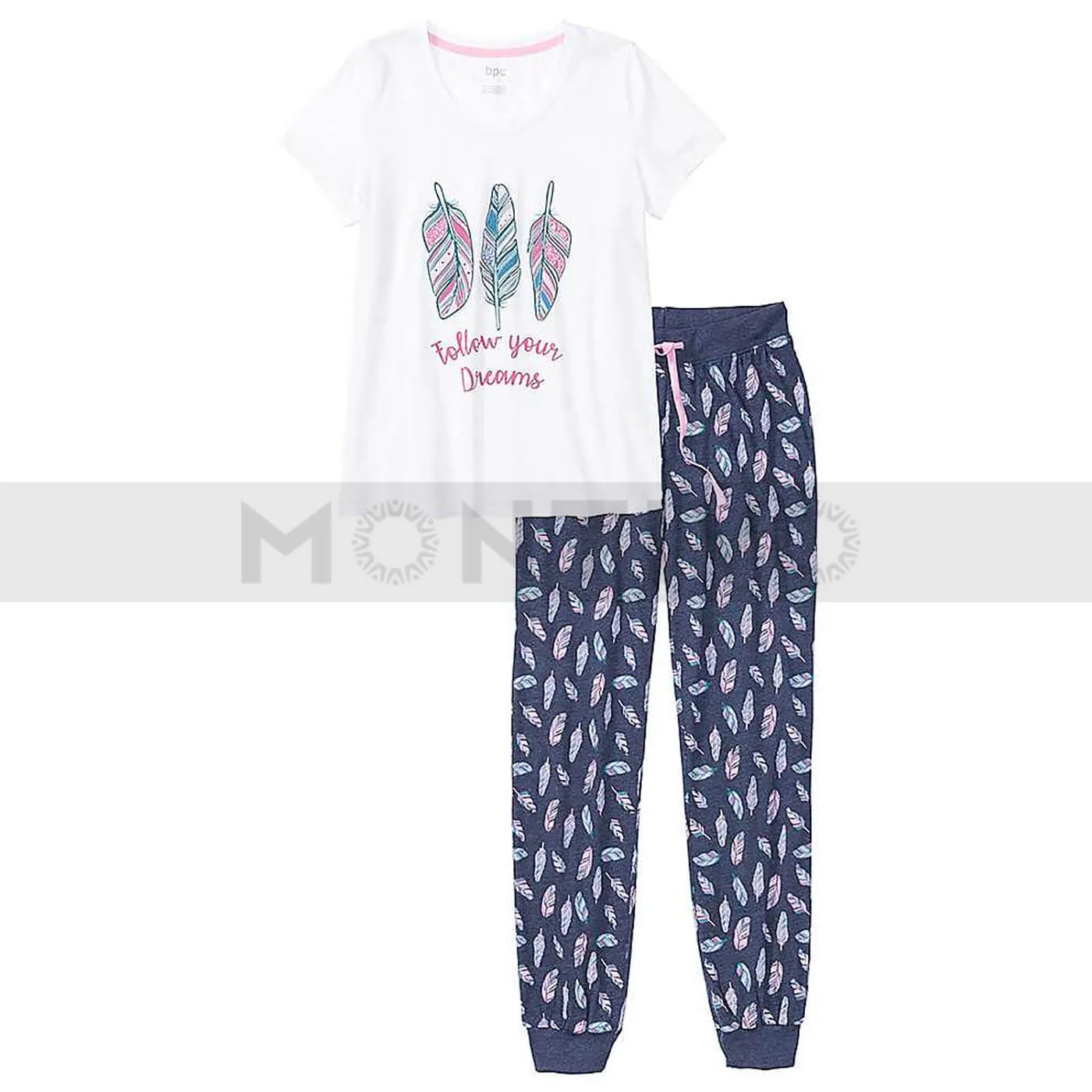 Feather Print Nightwear Suit
