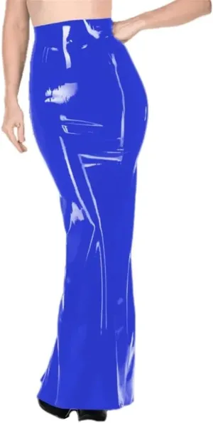 fetish queen Plus Size Maxi Skirts High Waist PVC Leather Tight Solid Skirts Office Lady Pencil Skirt