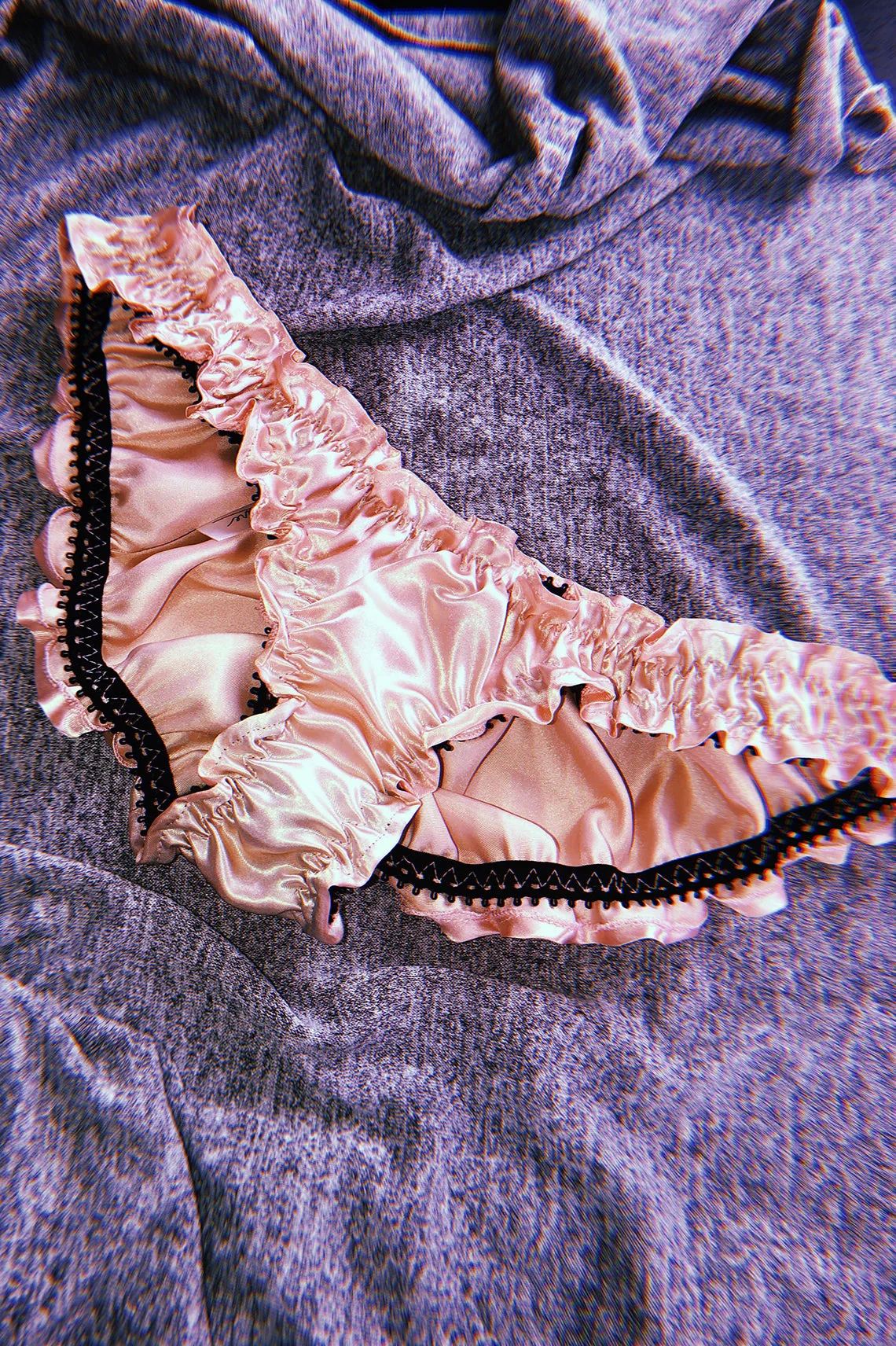 Florid Deadstock Satin Bloomers in Vintage Pink