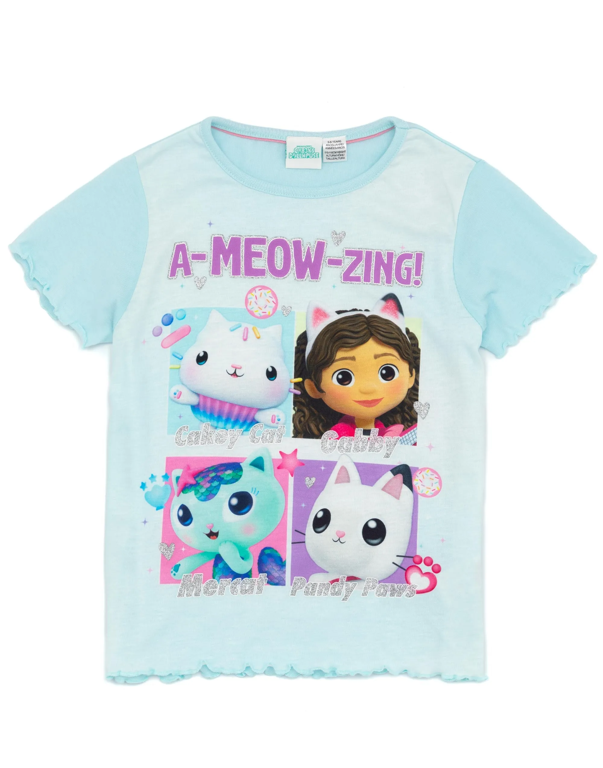 Gabby's Girls Blue Short Sleeve T-Shirt And Shorts Pyjamas