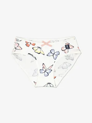 Girls GOTS Butterfly Print Briefs