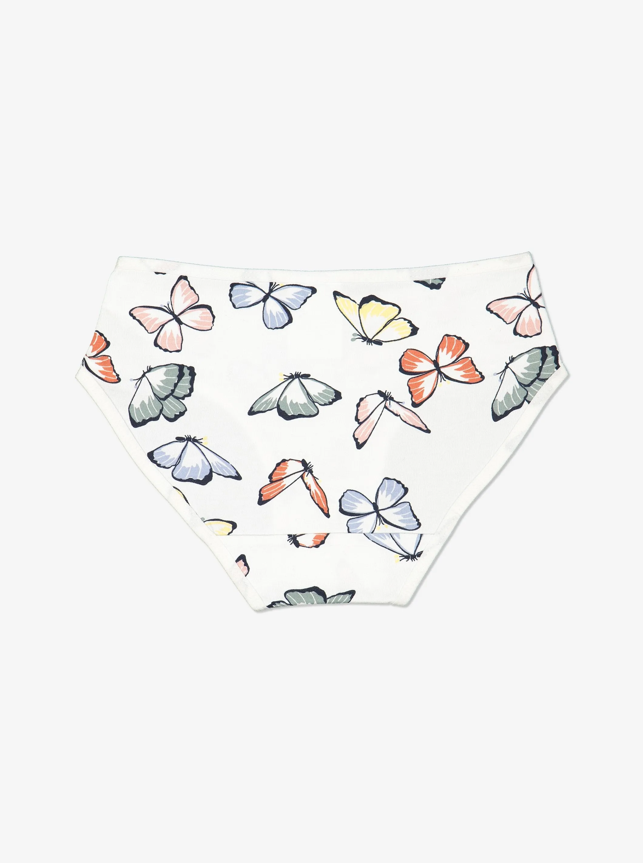 Girls GOTS Butterfly Print Briefs