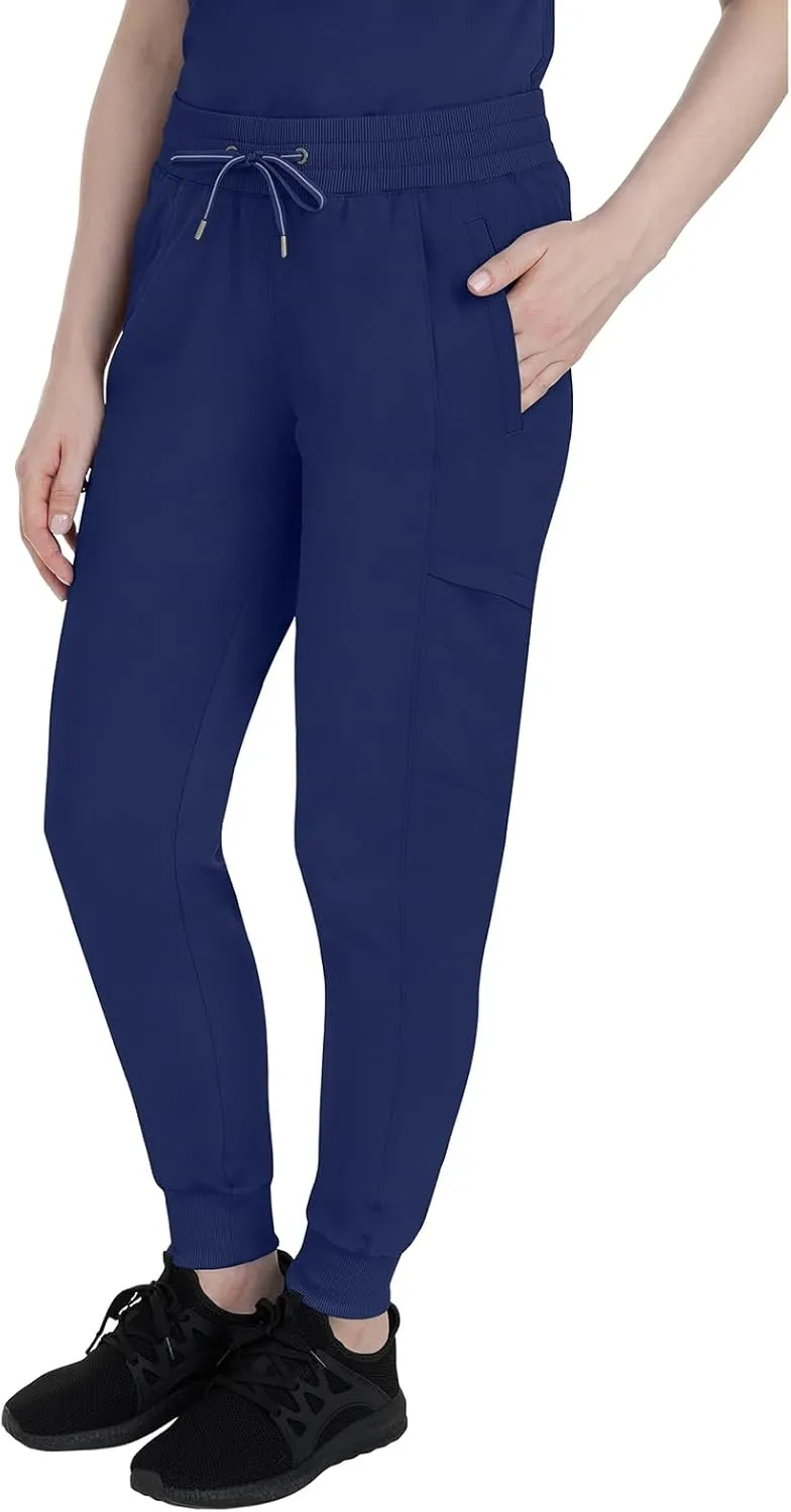 Healing Hands Women's Jogger Scrub Pant 7 Pockets Elastic Drawstring, with Moisture Wicking & 2-Way Stretch Technology - 9244