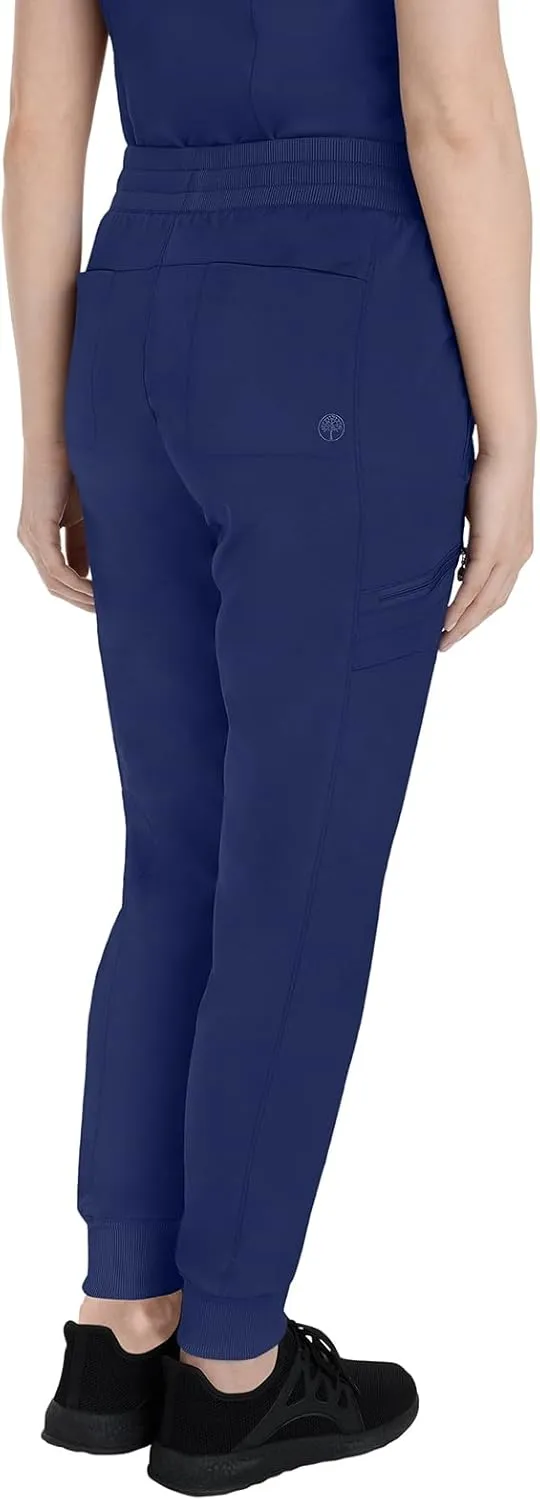 Healing Hands Women's Jogger Scrub Pant 7 Pockets Elastic Drawstring, with Moisture Wicking & 2-Way Stretch Technology - 9244
