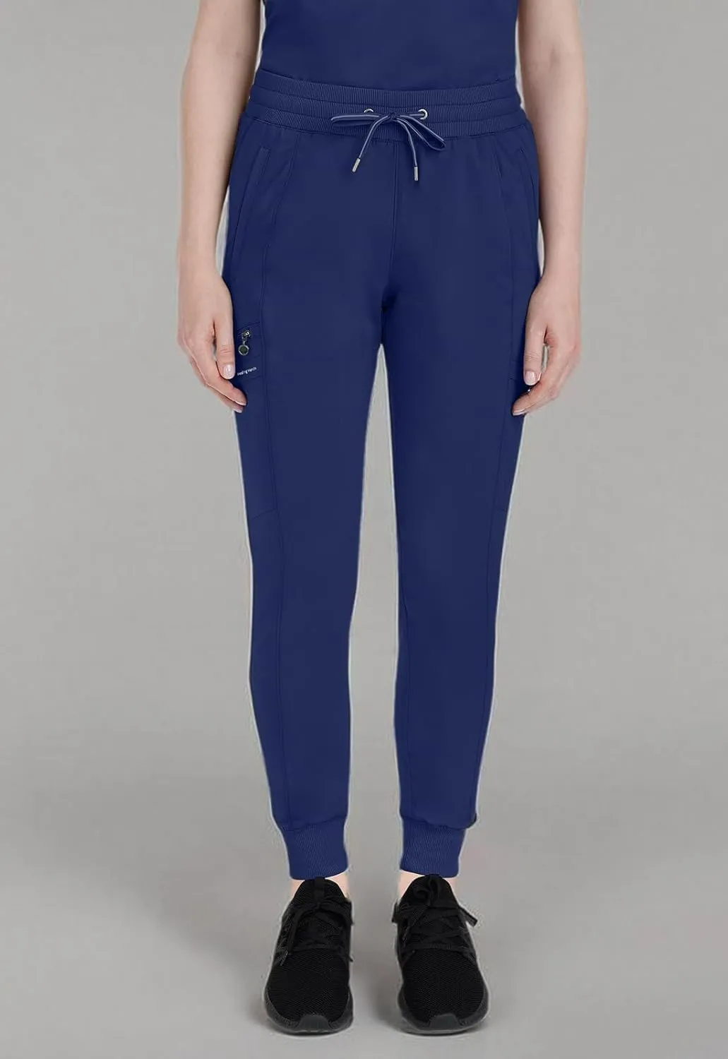 Healing Hands Women's Jogger Scrub Pant 7 Pockets Elastic Drawstring, with Moisture Wicking & 2-Way Stretch Technology - 9244