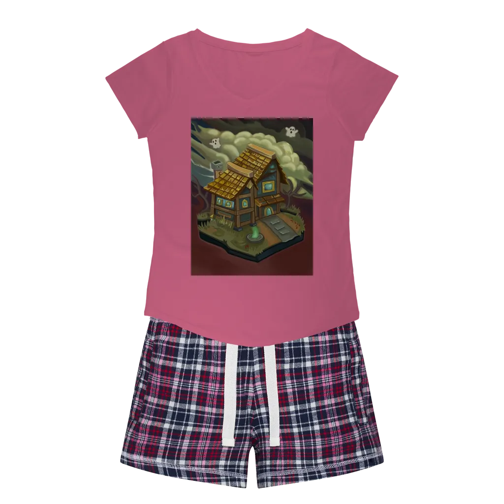 JohnsonKelly_House Women's Sleepy Tee and Flannel Short