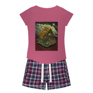 JohnsonKelly_House Women's Sleepy Tee and Flannel Short