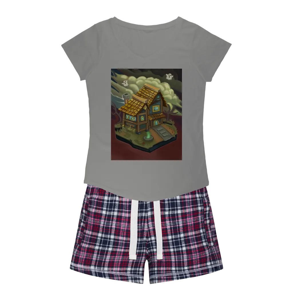 JohnsonKelly_House Women's Sleepy Tee and Flannel Short