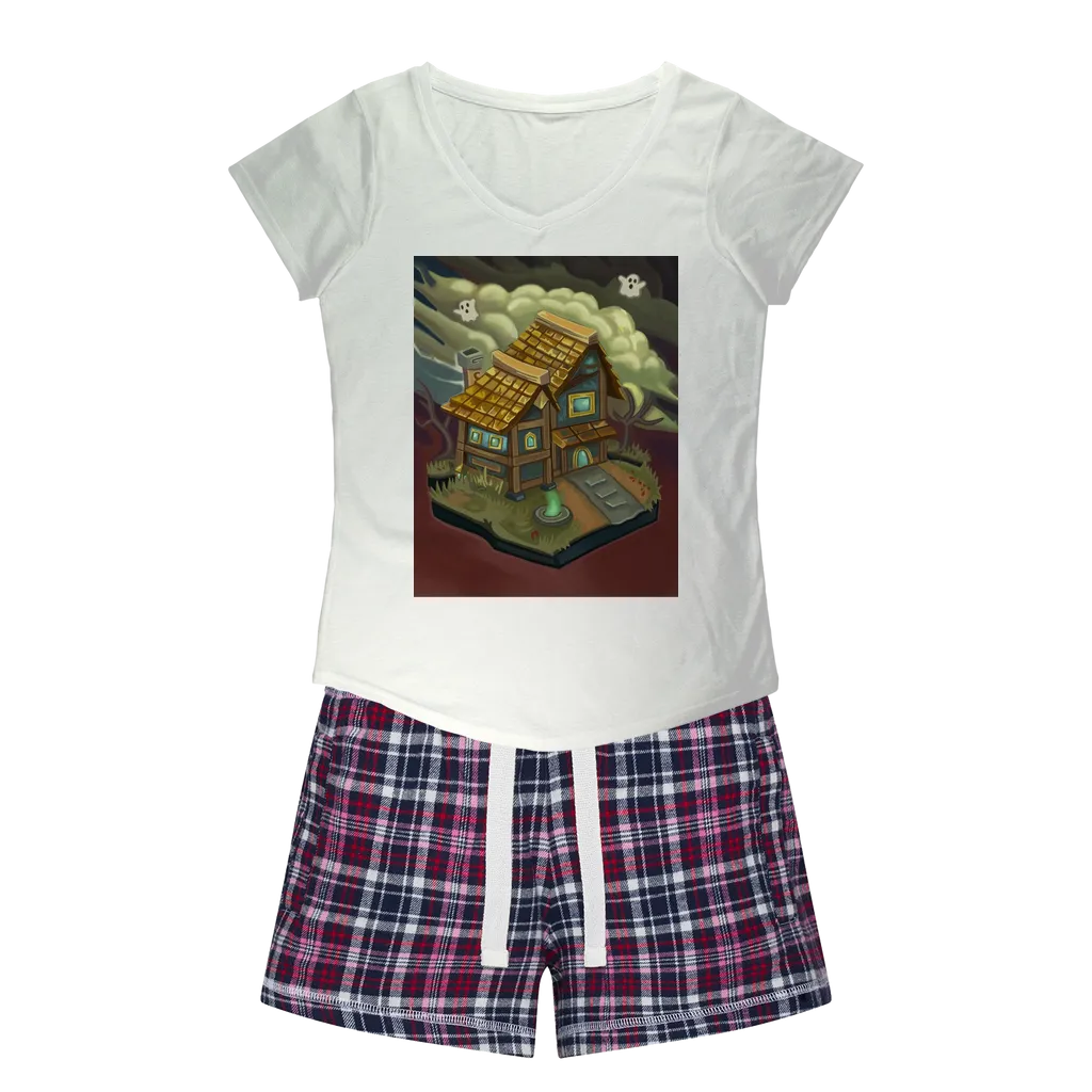 JohnsonKelly_House Women's Sleepy Tee and Flannel Short