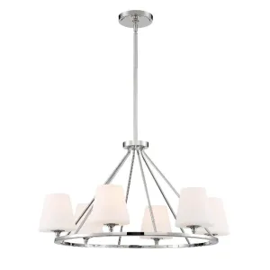 Keenan 6 Light Polished Nickel Chandelier