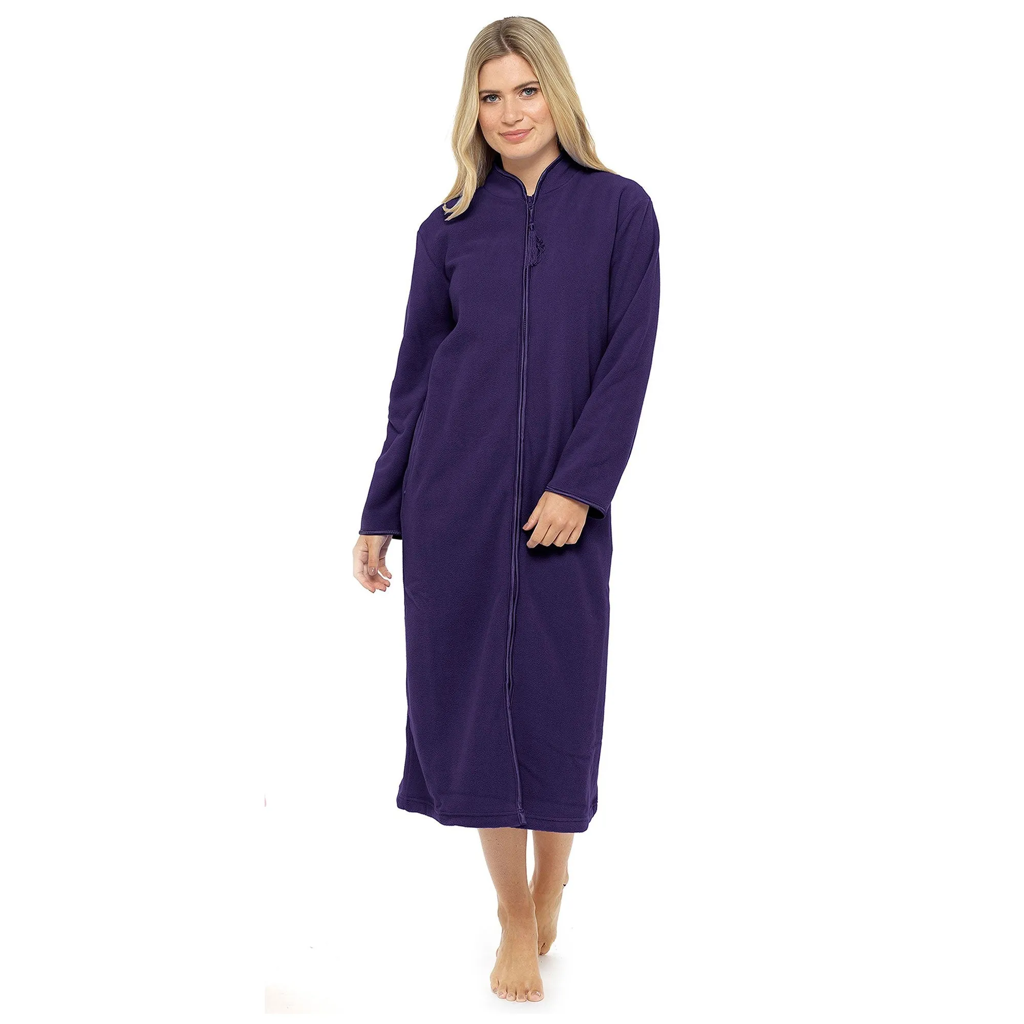 Lady Olga Ladies Polar Fleece Zip Front Dressing Gown