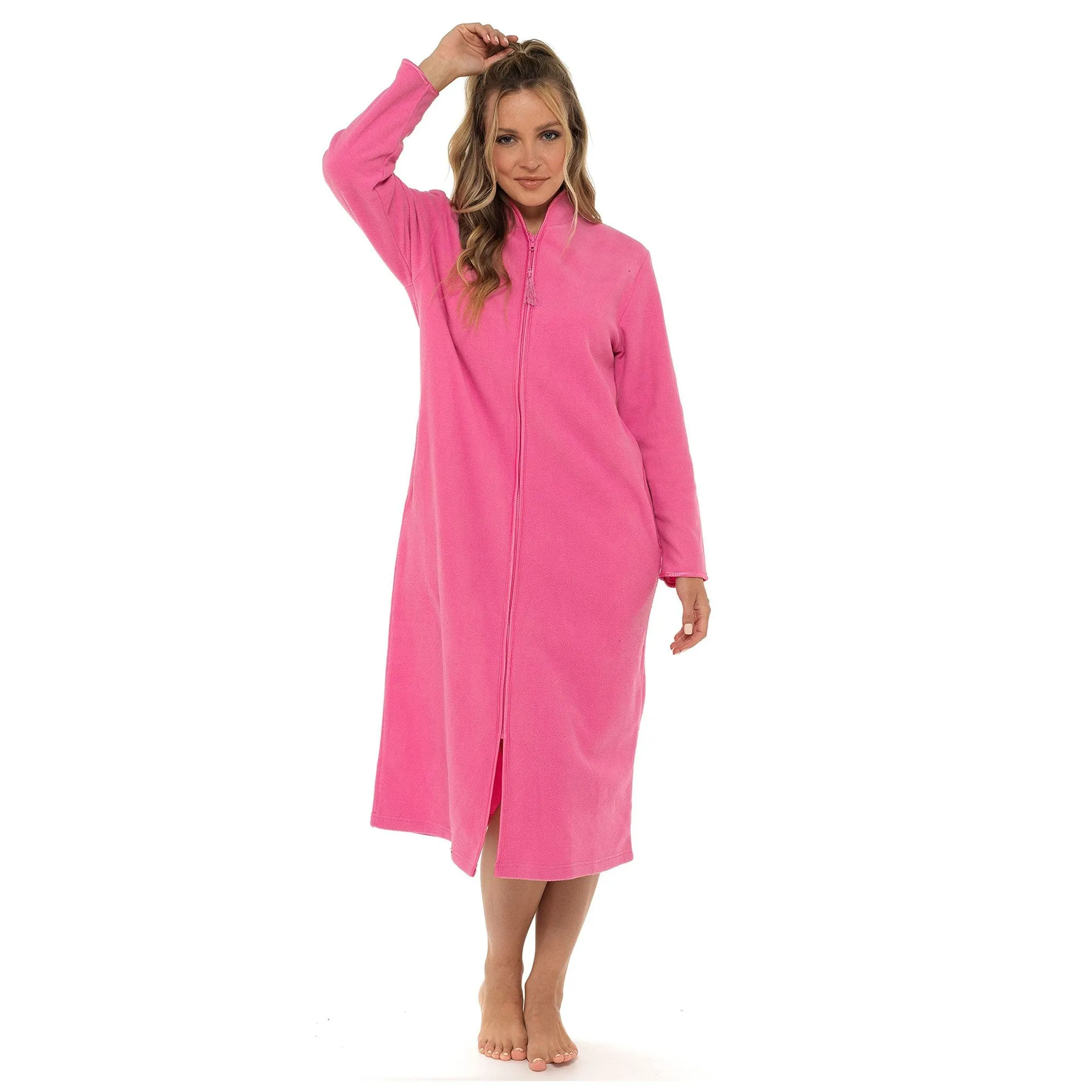 Lady Olga Ladies Polar Fleece Zip Front Dressing Gown