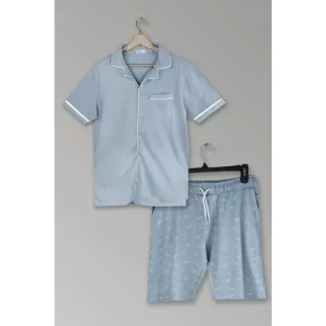 Lt. Blue Short Nightwear Suit