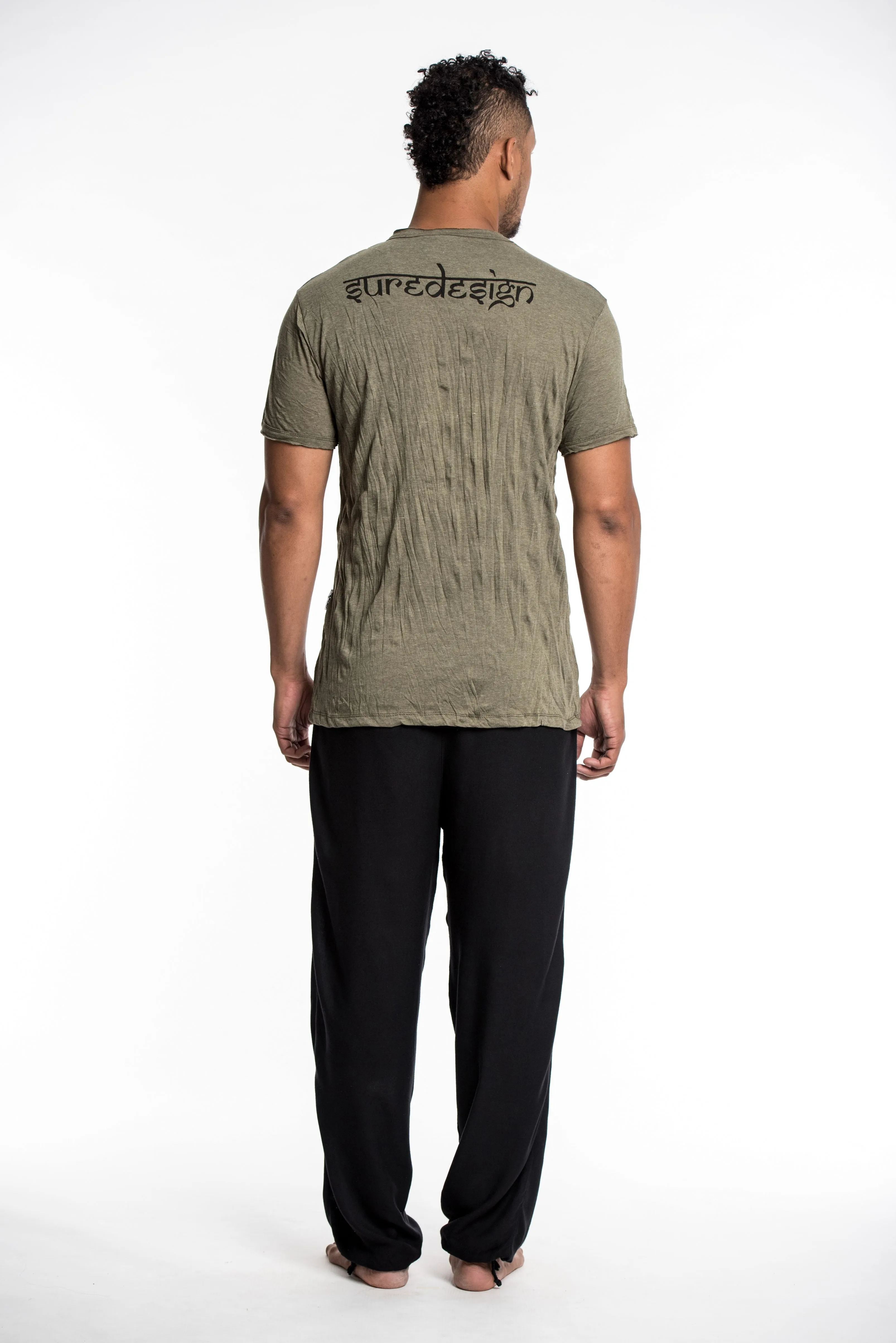 Mens Lord Ganesh Sketch T-Shirt in Green