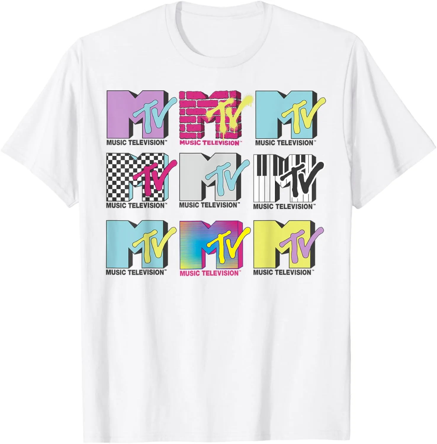 MTV Logo Stack Style Graphic T-Shirt T-Shirt