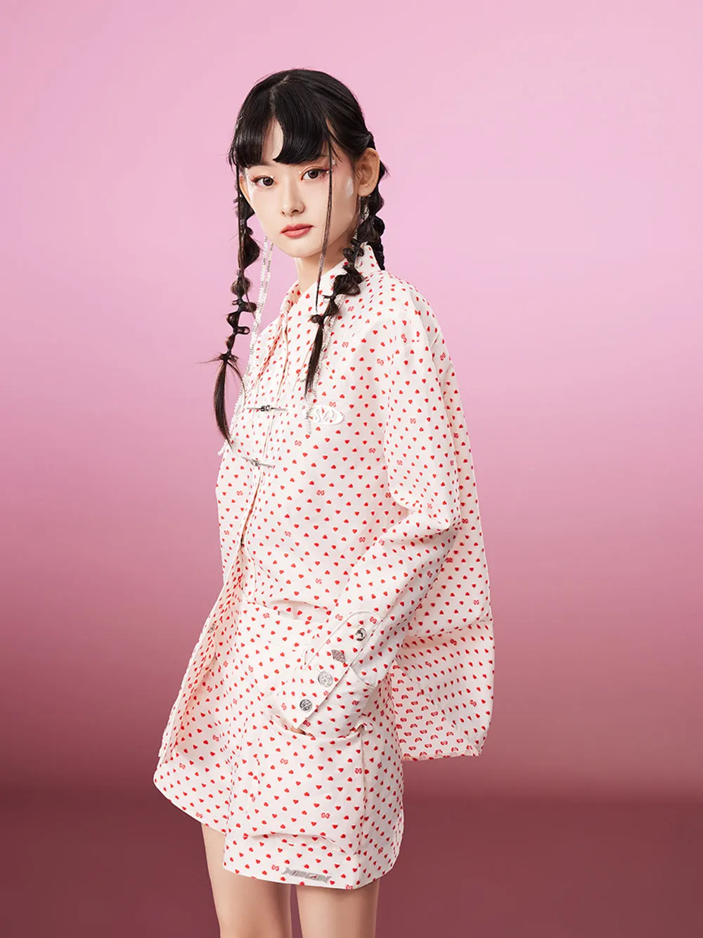 MUKZIN Polka Dot Embroidery Long-sleeved Elegant All-match Shirts