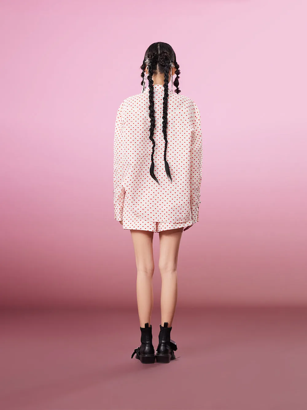 MUKZIN Polka Dot Embroidery Long-sleeved Elegant All-match Shirts