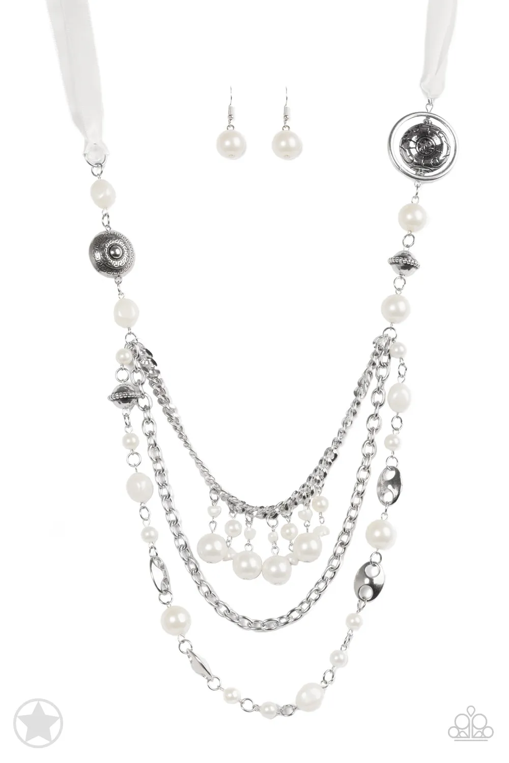 Paparazzi All The Trimmings Necklace Ivory