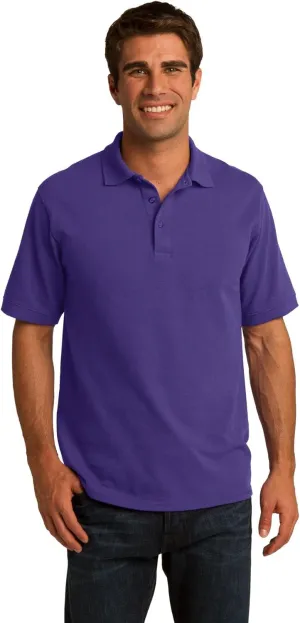 Port & Company Men's Exceptional Knit Collar Polo Shirt, Purple, 3X-Large [Apparel] [Apparel]