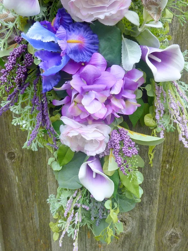 Purple Iris door swag