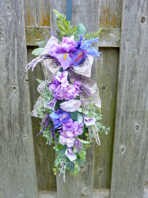 Purple Iris door swag