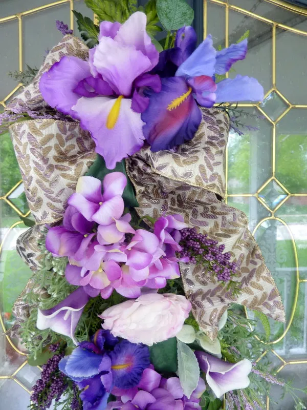 Purple Iris door swag