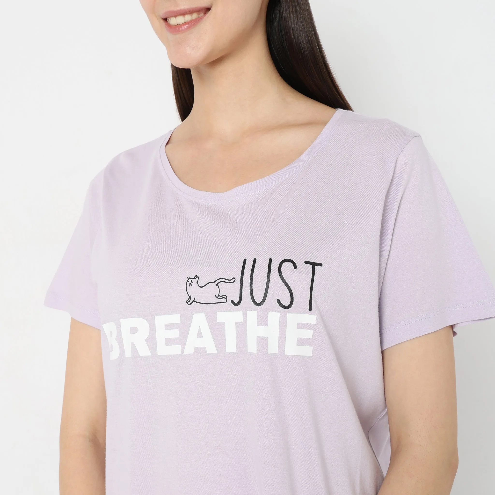 Regular Fit Animal Print Lounge T-Shirt