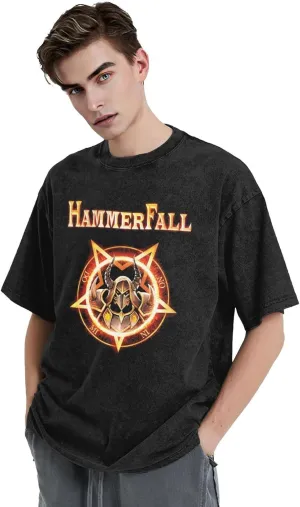 Shirt Men's Oversized Loose Fit Vintage Washed Cotton Casual T-Shirts