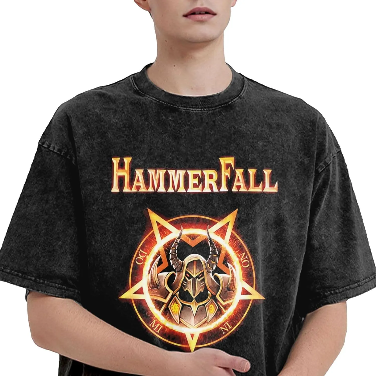Shirt Men's Oversized Loose Fit Vintage Washed Cotton Casual T-Shirts