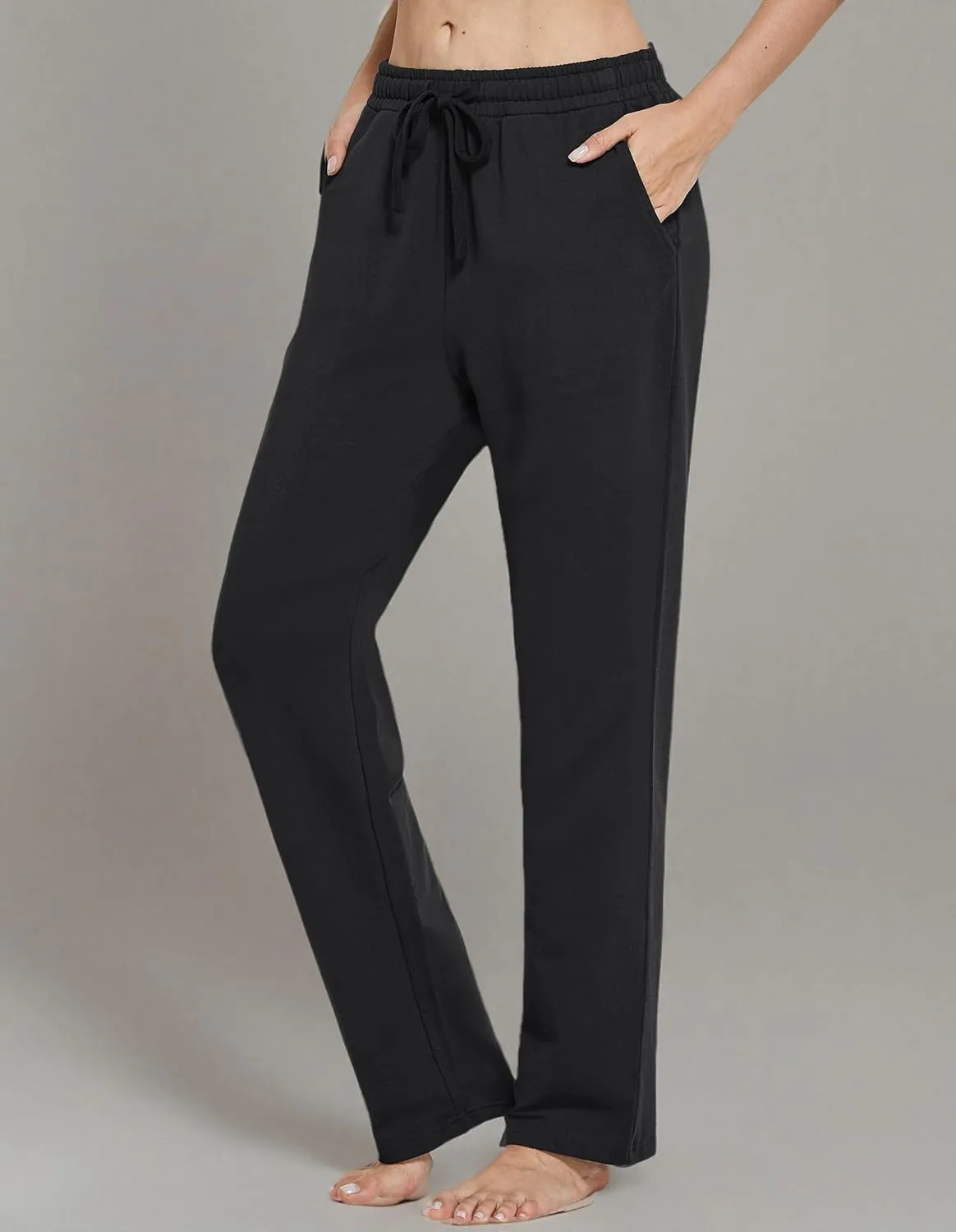 SPECIALMAGIC Women Yoga Sweatpants Pajama Wide Leg Cotton Drawstring Lounge Pants Leisure